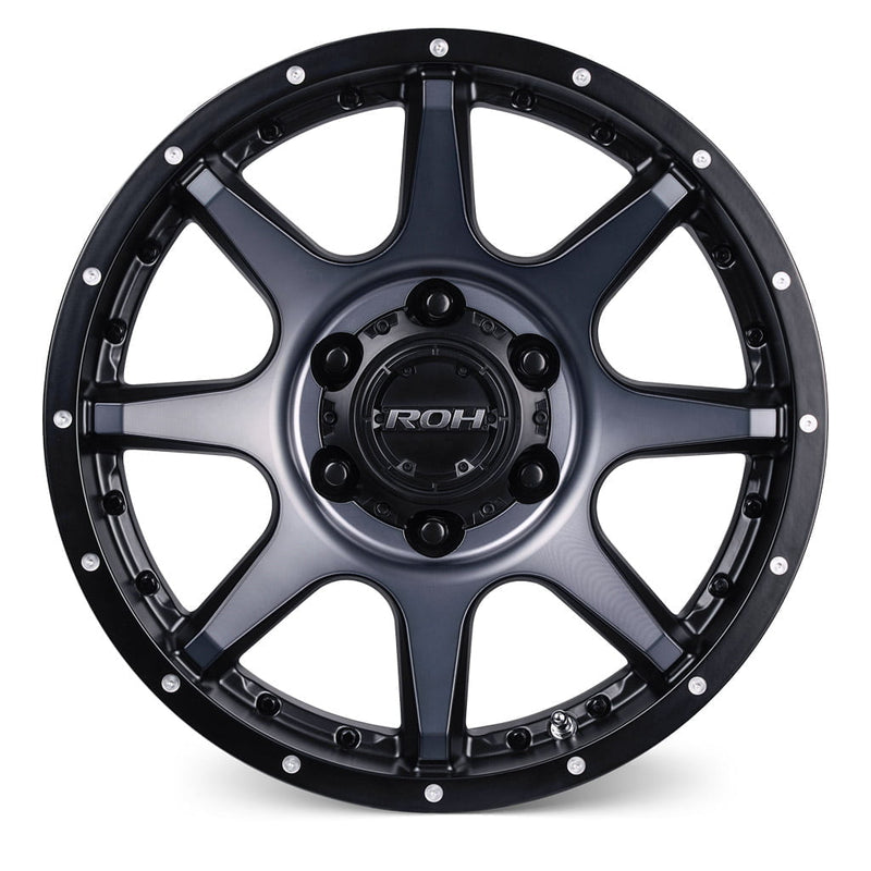 Load image into Gallery viewer, ROH Alloy Wheels TROPHY Matt Black w/Machined Face &amp; Dark Tint

