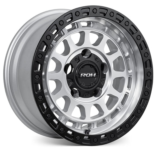 ROH Alloy Wheels ASSAULT Silver w/Machined Face & Black Lip Edge