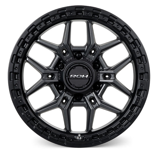 ROH Alloy Wheels AXE Matt Gunmetal w/Matt Black Rim Edge