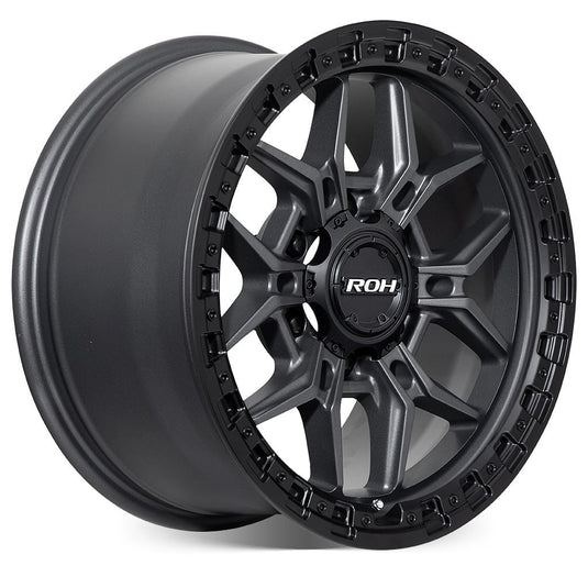 ROH Alloy Wheels AXE Matt Gunmetal w/Matt Black Rim Edge