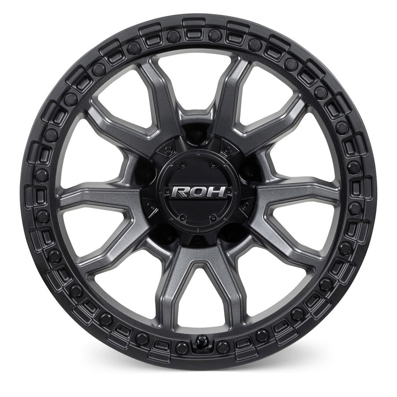 Load image into Gallery viewer, ROH Alloy Wheels RAID 5 Matt Gunmetal w/Matt Black Rim Edge
