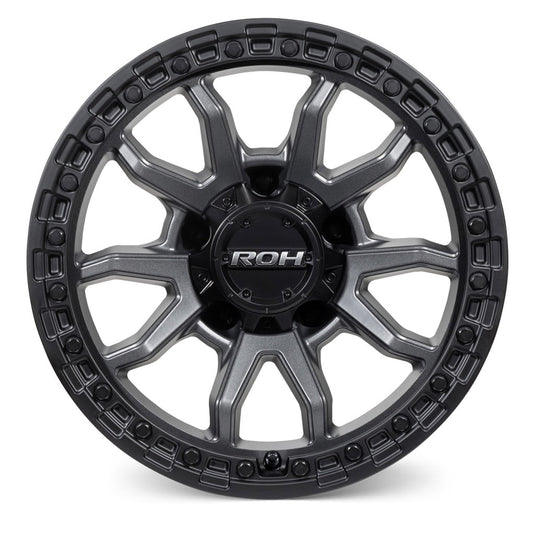 ROH Alloy Wheels RAID 5 Matt Gunmetal w/Matt Black Rim Edge