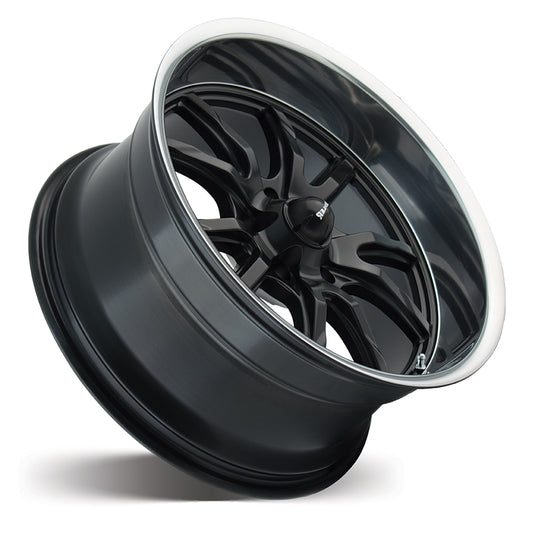 Ridler Wheels R650 Matt Black w/Polished Lip