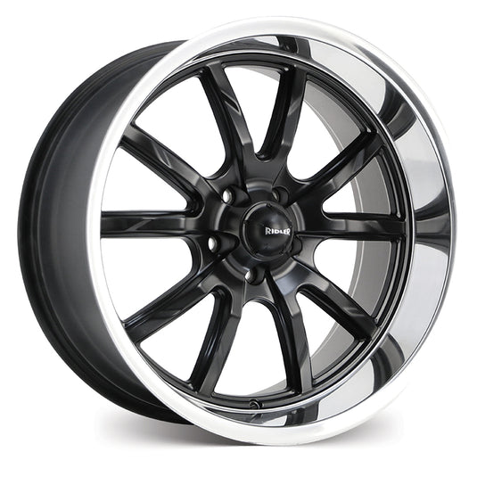 Ridler Wheels R650 Matt Black w/Polished Lip