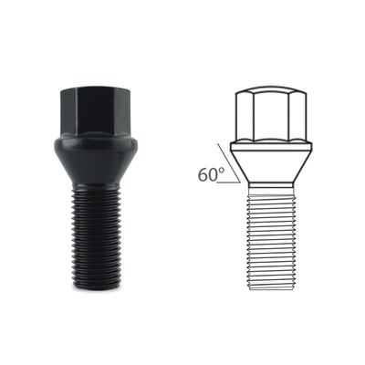BOLT HEX 17 M14x1.5x28x52 BLACK CHROME