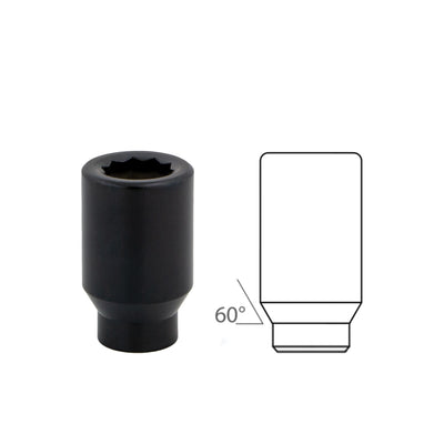 M12X1.5 35mm LONG 15.7mm OD ET STAR NUT BLACK