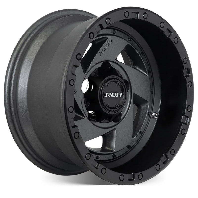 Load image into Gallery viewer, ROH Alloy Wheels VULCAN Matt Gunmetal w/Matt Black Rim Edge
