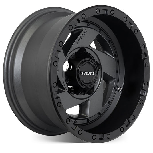 ROH Alloy Wheels VULCAN Matt Gunmetal w/Matt Black Rim Edge
