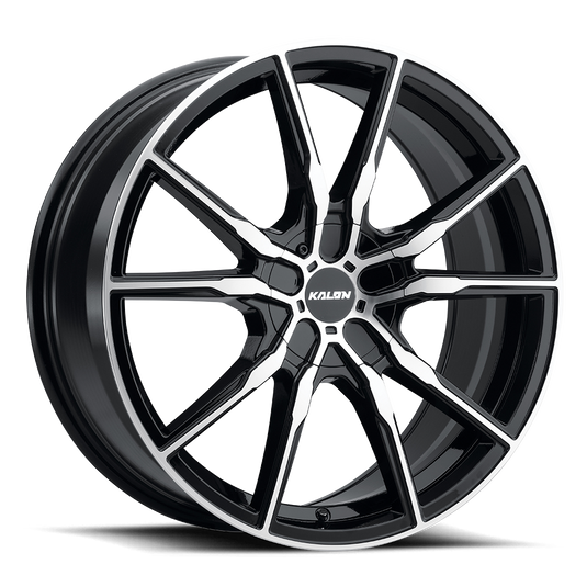 KALON WHEELS 202 — GLOSS BLACK/MACHINED FACE