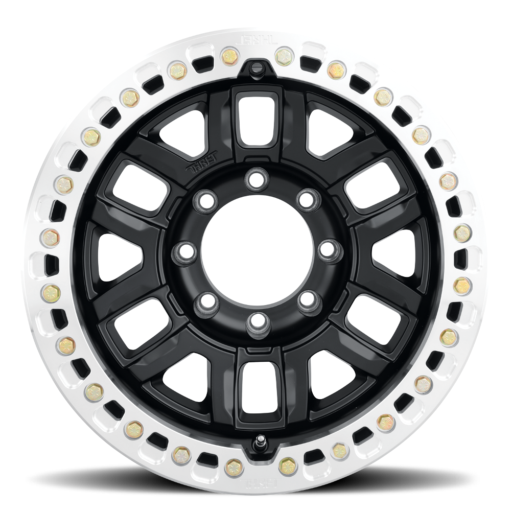 THRET OFF-ROAD 602 MAZE CAST — MATTE BLACK/MACHINED BEADLOCK RING