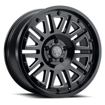 THRET OFF-ROAD 701 STORM — GLOSS BLACK/MILLED