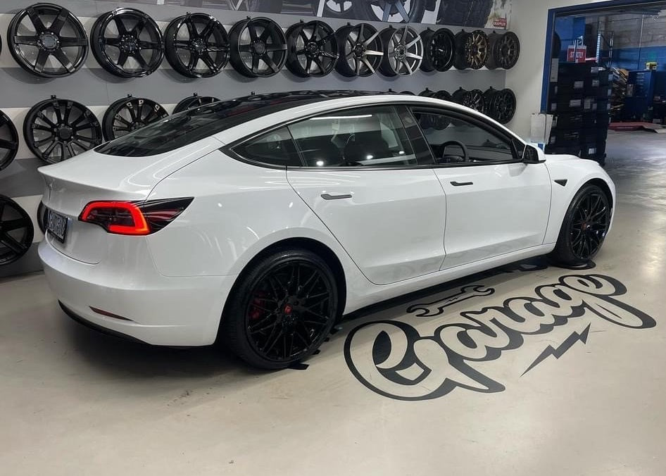 Tesla Model 3 on 20" Touren TR75 wheels