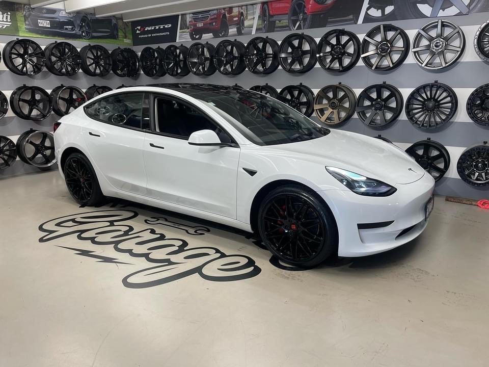 Tesla Model 3 on 20" Touren TR75 wheels