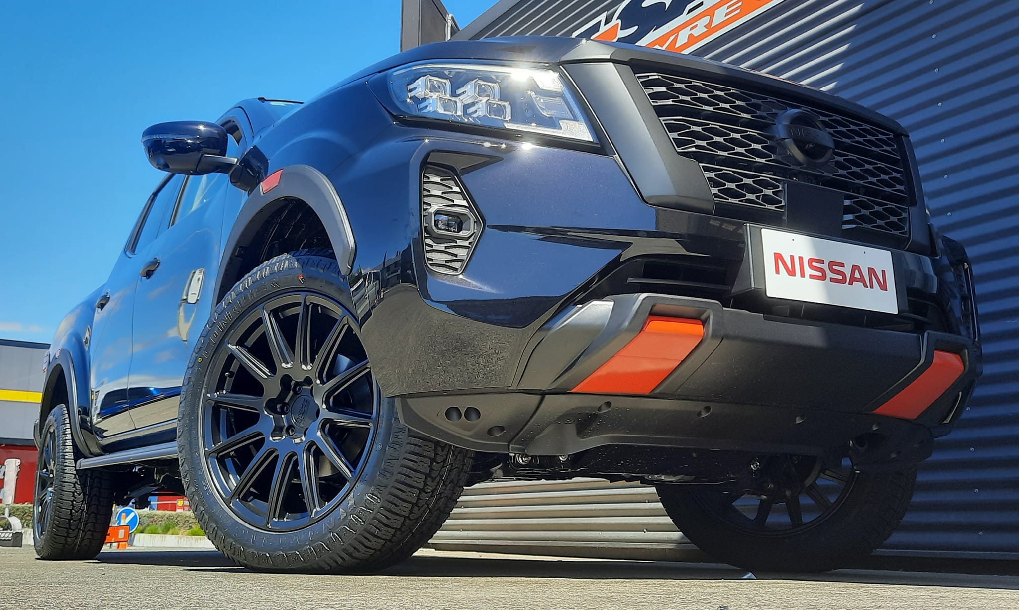 Nissan Navara on 20" Black Rhino Waza