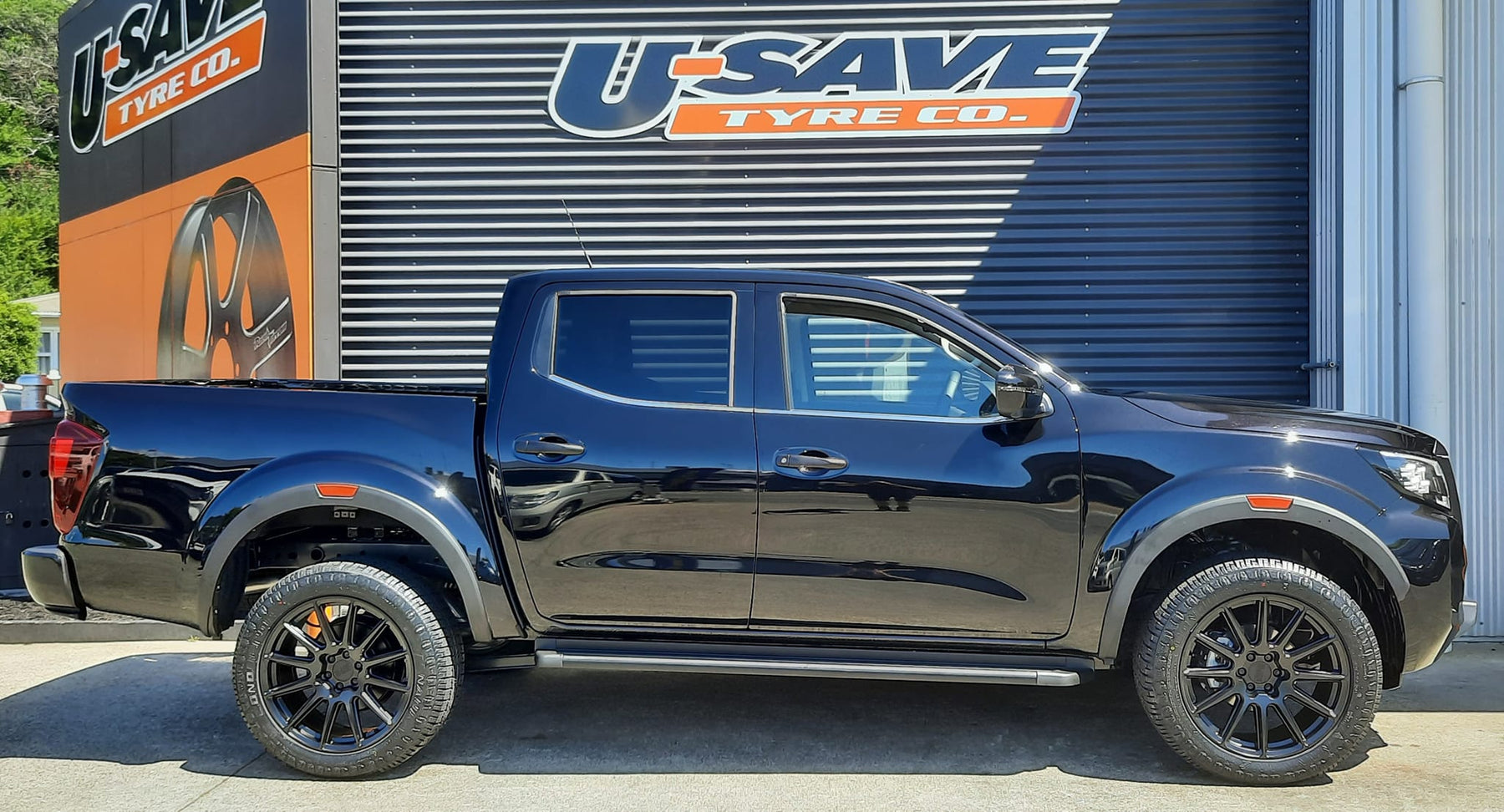 Nissan Navara on 20" Black Rhino Waza