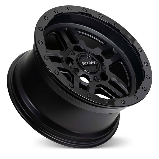 ROH Alloy Wheels HAMMER Matt Black w/Gloss Lip & Anodised Bolts