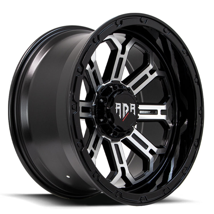Load image into Gallery viewer, Red Dirt Road RD23 Gloss Black w/Machined Face &amp; Black Lip
