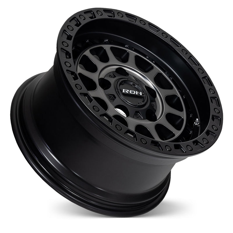 Load image into Gallery viewer, ROH Alloy Wheels ASSAULT Matt Black w/Machined Face &amp; Dark Tint
