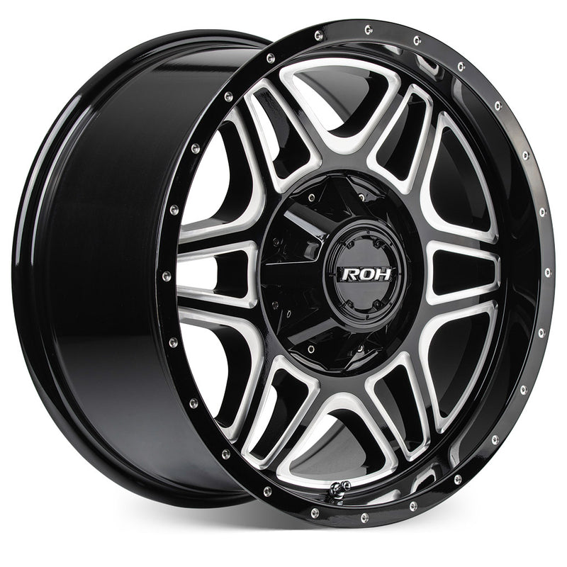 Load image into Gallery viewer, ROH Alloy Wheels MAVERICK Gloss Black w/Milled Spokes
