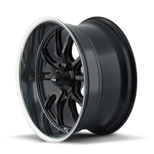 Ridler Wheels R650 Matt Black w/Polished Lip