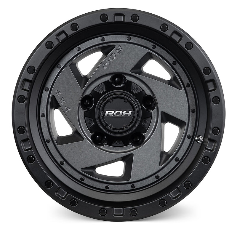Load image into Gallery viewer, ROH Alloy Wheels VULCAN Matt Gunmetal w/Matt Black Rim Edge

