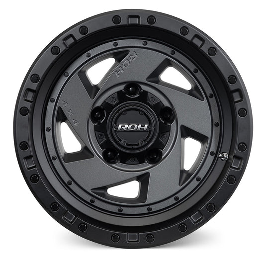 ROH Alloy Wheels VULCAN Matt Gunmetal w/Matt Black Rim Edge