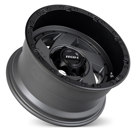 ROH Alloy Wheels VULCAN Matt Gunmetal w/Matt Black Rim Edge