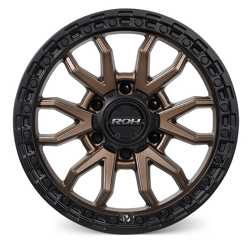 Load image into Gallery viewer, ROH Alloy Wheels RAID Matt Bronze w/Matt Black Lip
