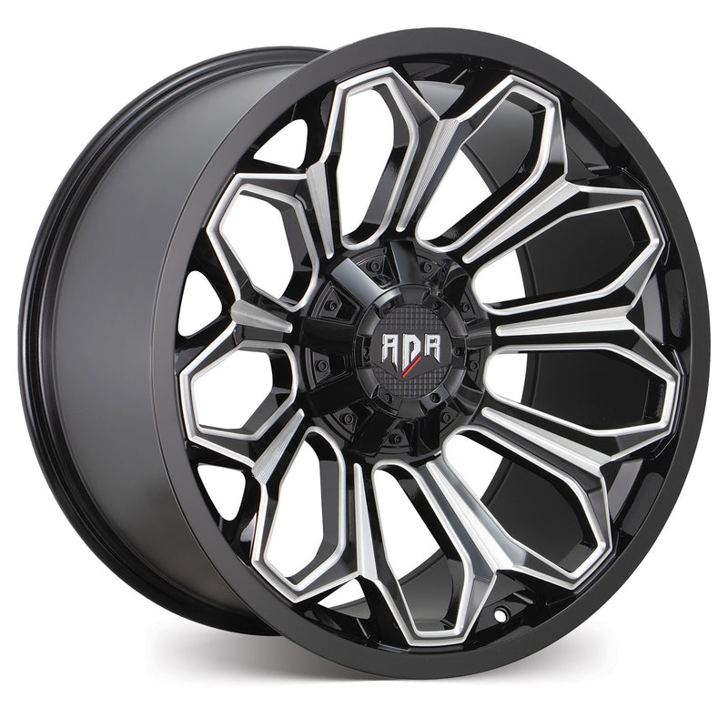 Red Dirt Road RD52 Gloss Black w/Machined Face & Milled Spoke