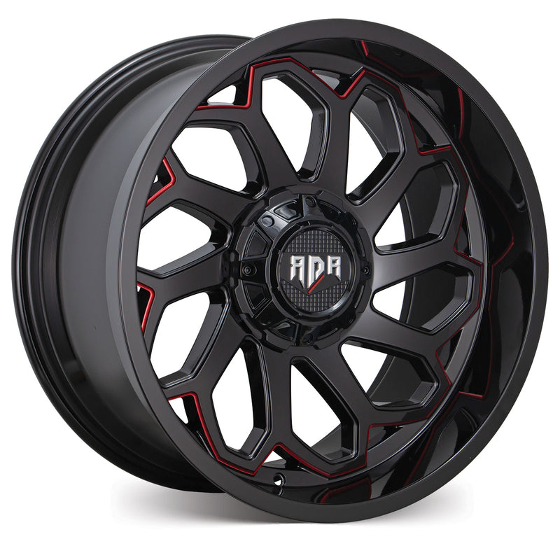 Red Dirt Road RD53 Gloss Black w/Red Milled Spoke Edge