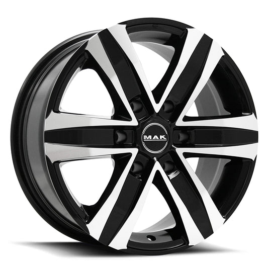 MAK Wheels STONE6 Gloss Black w/Machined Face