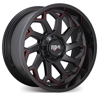 RDR RD53[Gloss Black w/Red Milled Spoke Edge]