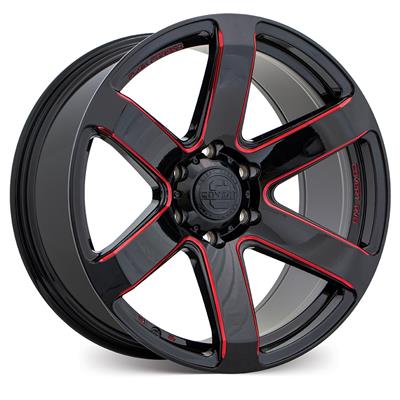 COVERT RV6[Gloss Black w/Milled Spokes & Red Tint]